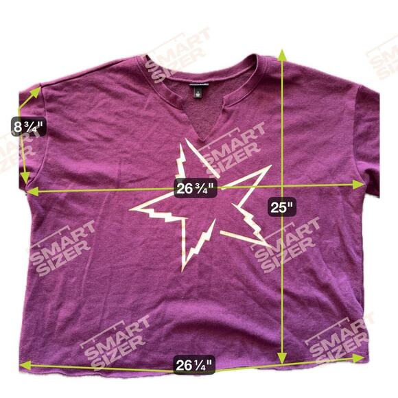 Torrid Lightning Star Relaxed Fit Fleece Split Neck Crop Foil Detail Sweater 2X - Picture 2 of 5